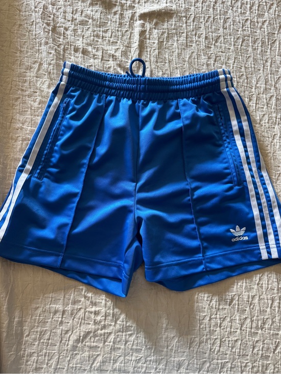 adidas Pants - adidas Royal Blue 3-Stripe Athletic Shorts with White Trim